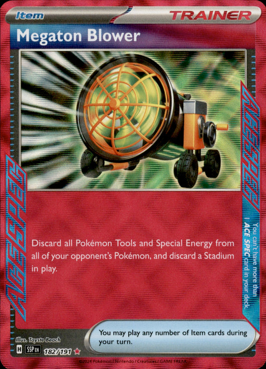 Megaton Blower ACE SPEC Rare SV08: Surging Sparks 182/191 NM