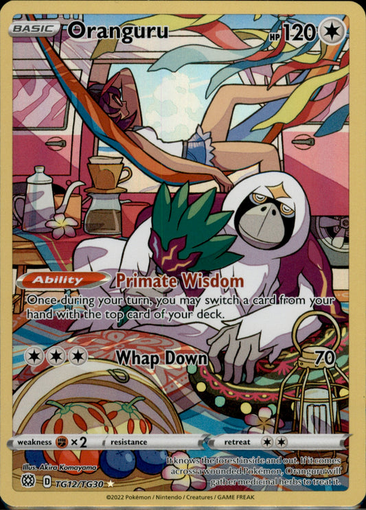 Oranguru Ultra Rare SWSH09: Brilliant Stars Trainer Gallery TG12/TG30 NM