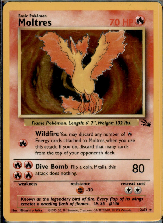 Moltres (12) Holo Rare Fossil 12/62 NM