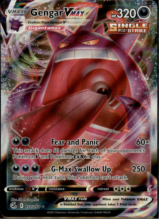 Gengar VMAX Ultra Rare SWSH08: Fusion Strike 157/264 NM