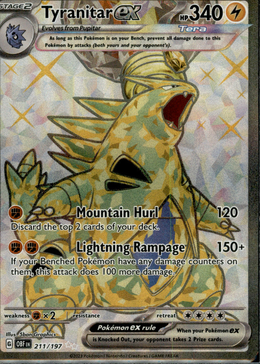 Tyranitar ex - Ultra Rare SV03: Obsidian Flames 211/197 NM