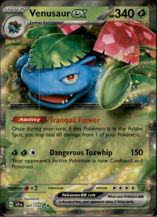 Venusaur ex Double Rare SV07: Stellar Crown 001/142 NM