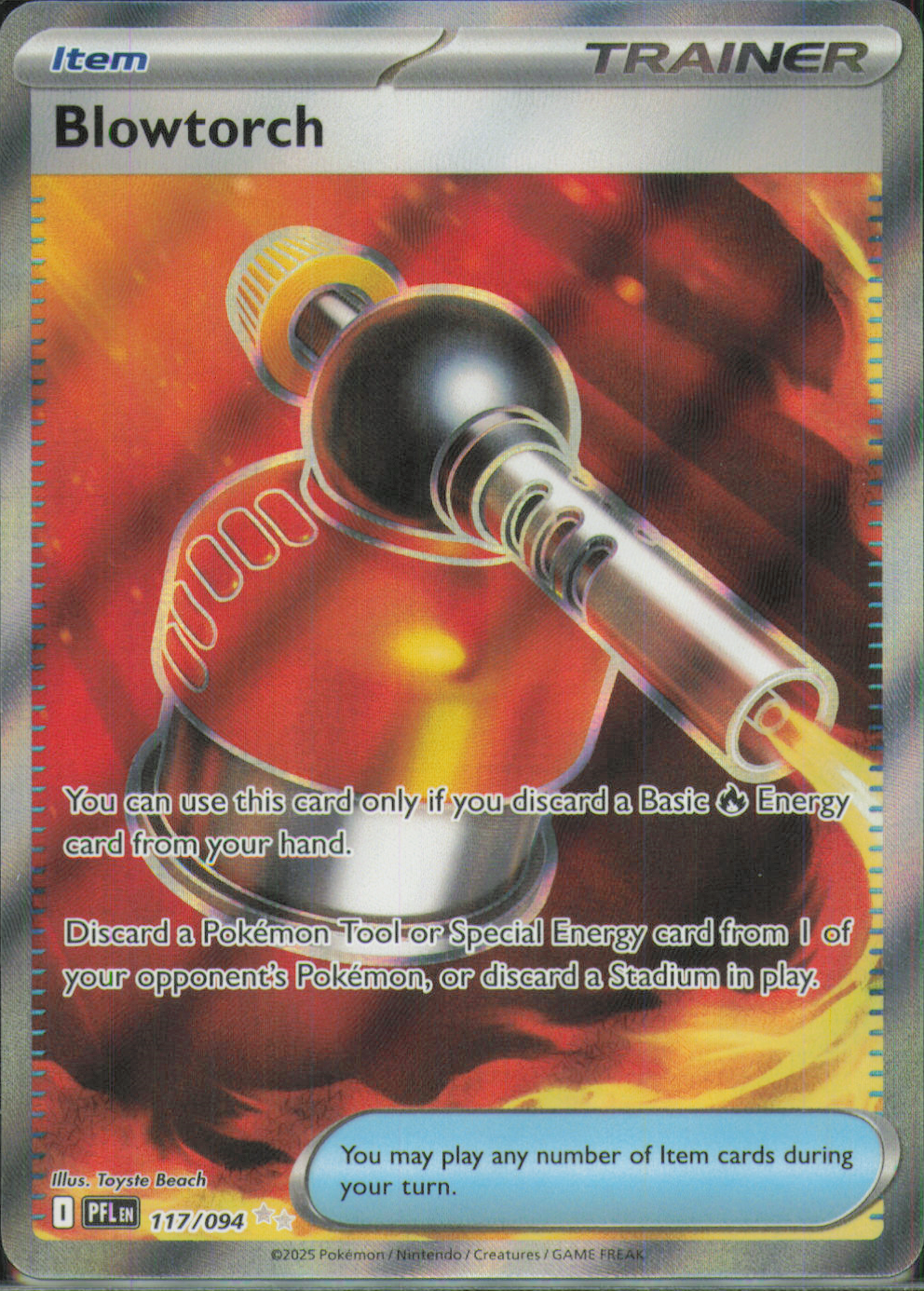 Blowtorch Ultra Rare ME02: Phantasmal Flames 117/094 NM