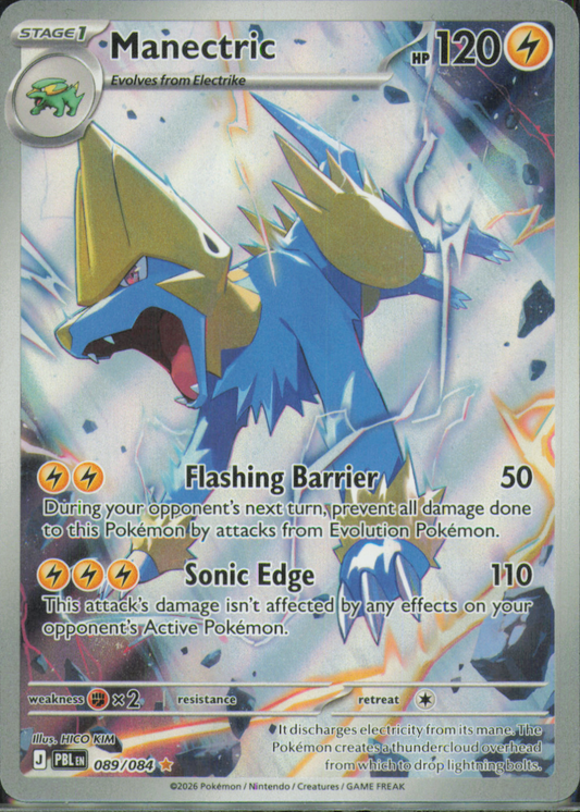 Manectric Illustration Rare ME05: Pitch Black 089/084 NM