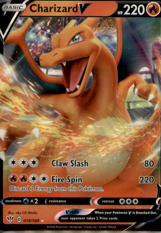 Charizard V Ultra Rare SWSH03: Darkness Ablaze 019/189 NM