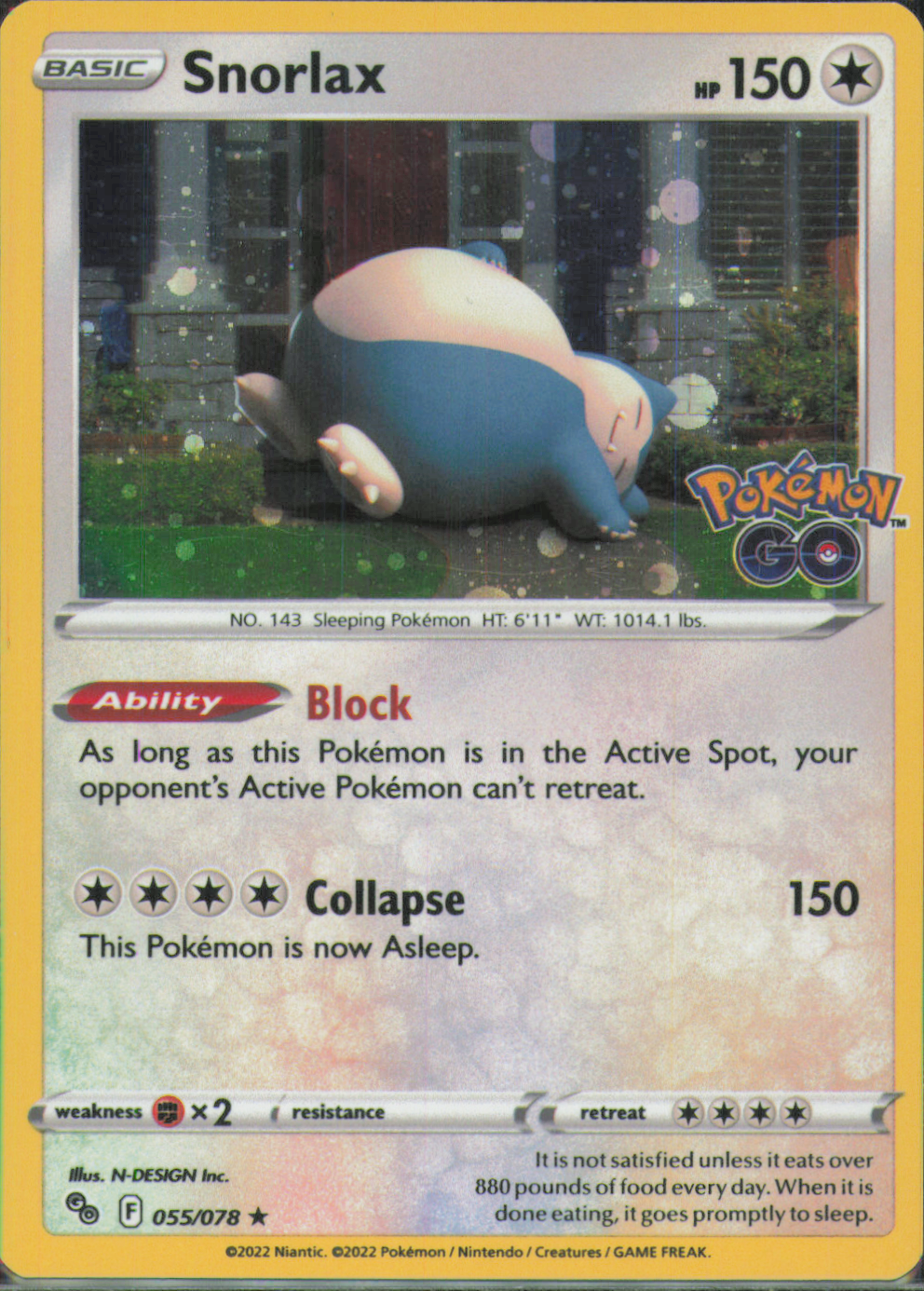 Snorlax - 55/078 (Cosmos Holo) Promo Miscellaneous Cards & Products 055/078 NM
