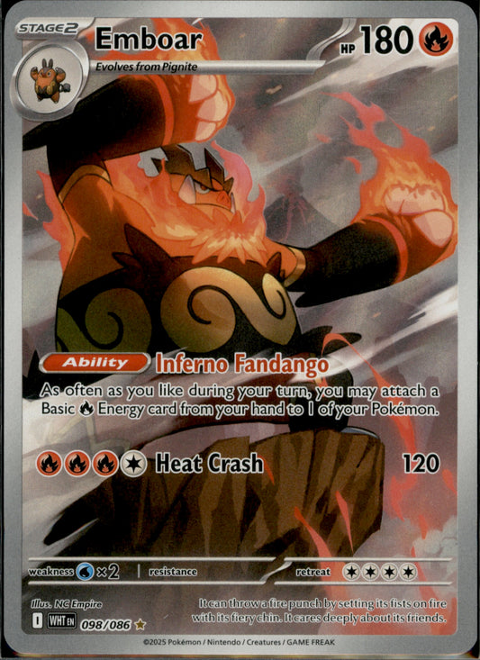 Emboar Illustration Rare SV: White Flare 098/086 NM