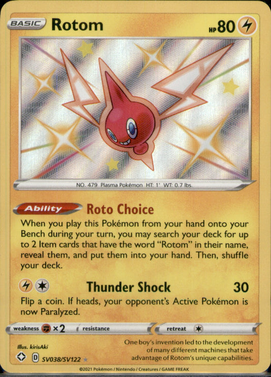 Rotom Shiny Holo Rare Shining Fates: Shiny Vault SV038/SV122 NM