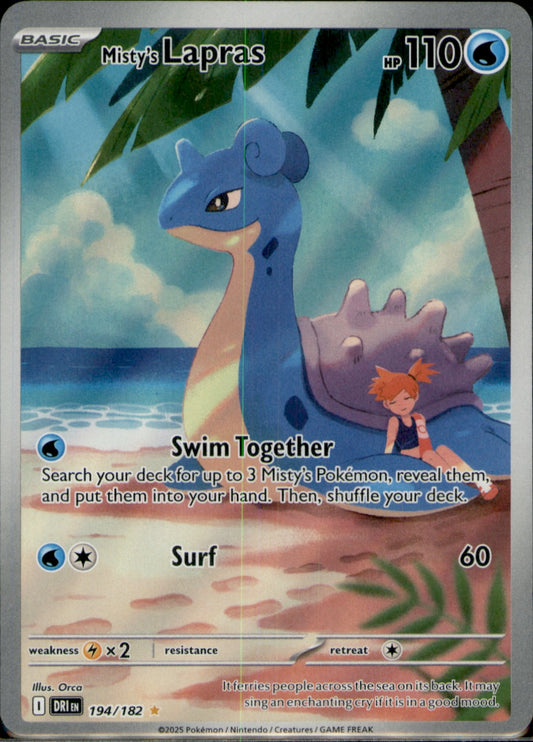 Misty's Lapras Illustration Rare SV10: Destined Rivals 194/182 NM