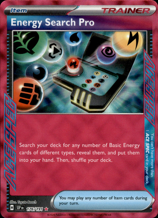 Energy Search Pro ACE SPEC Rare SV08: Surging Sparks 176/191 NM