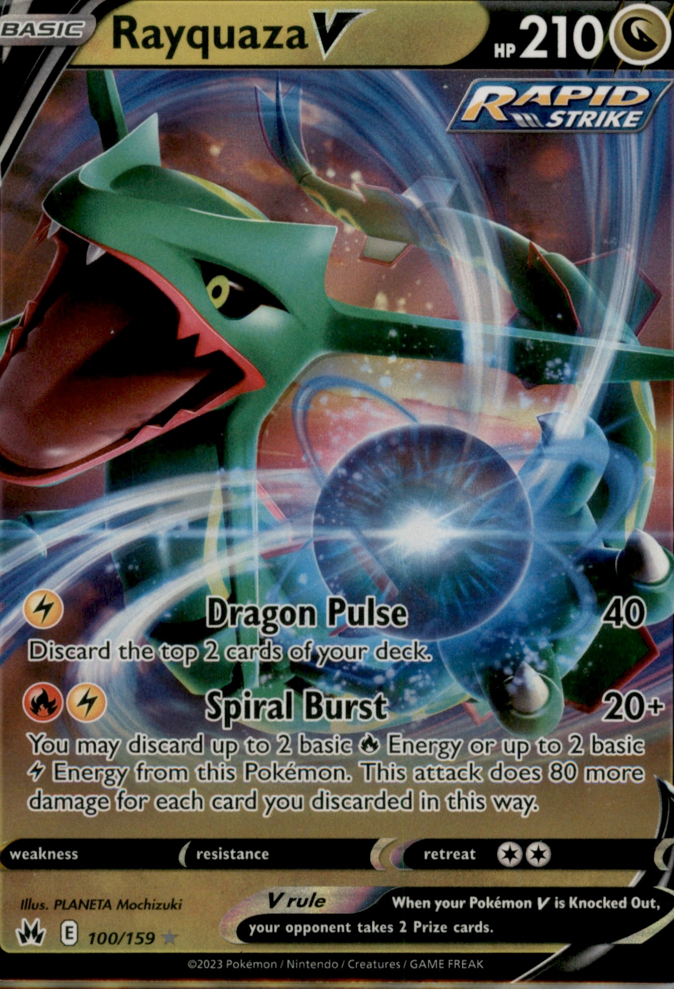 Rayquaza V Ultra Rare SWSH07: Evolving Skies 110/203 NM