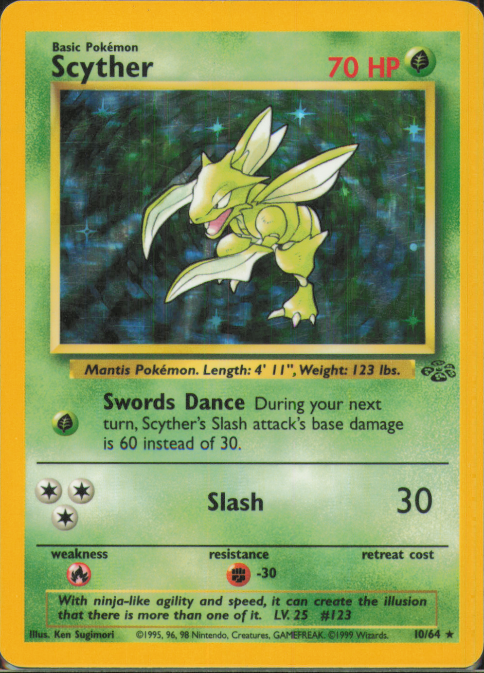 Scyther (10) Holo Rare Jungle 10/64 NM