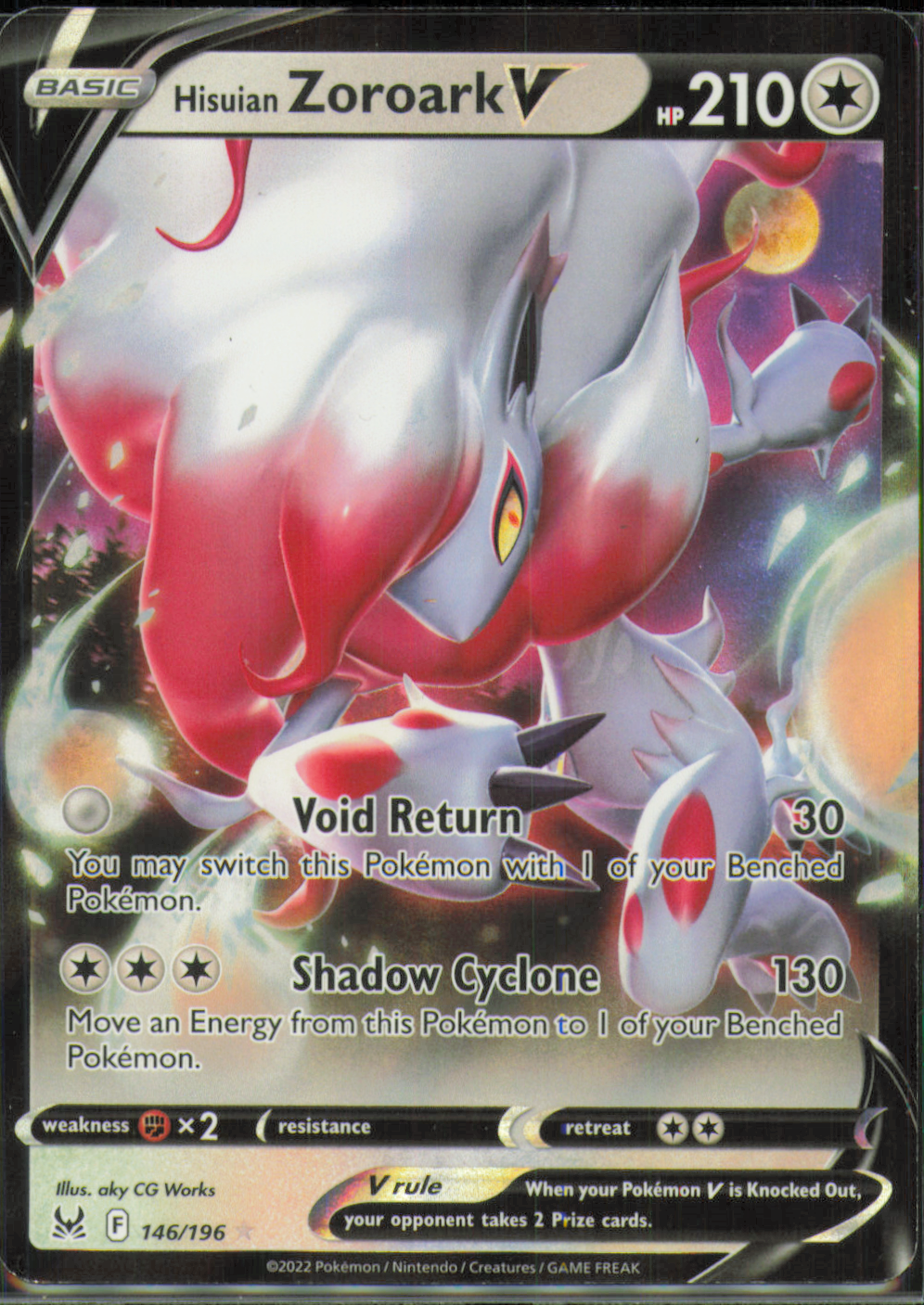 Hisuian Zoroark V Ultra Rare SWSH11: Lost Origin 146/196 NM