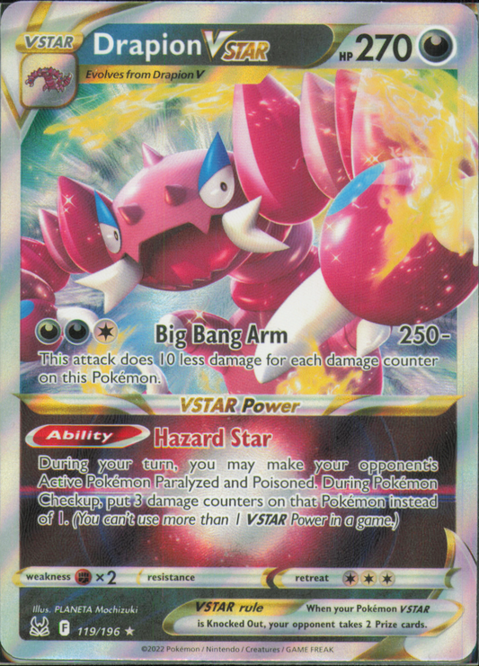Drapion VSTAR Ultra Rare SWSH11: Lost Origin 119/196 NM