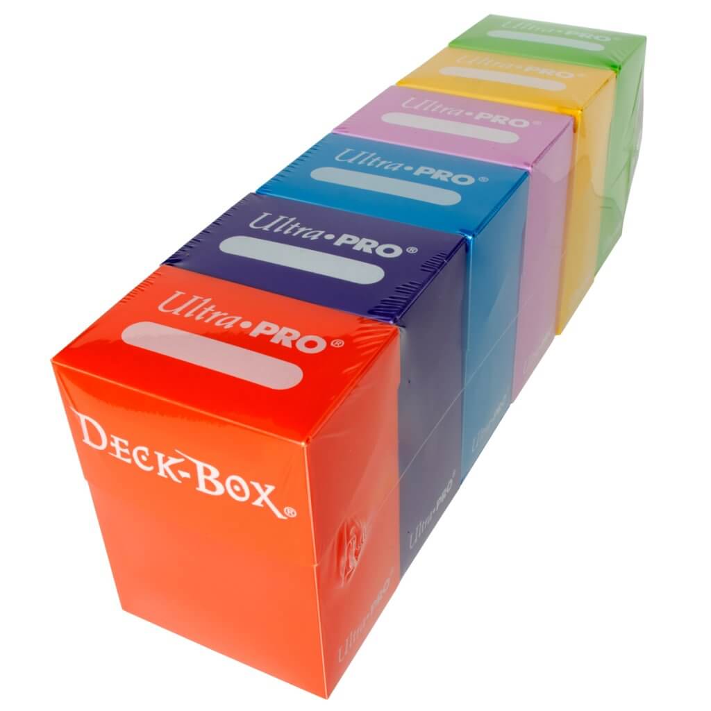 ULTRA PRO Deck Box - 6 colour Pk Bundle ( Orange, Purple, Blue, Pink, Yellow, Green )