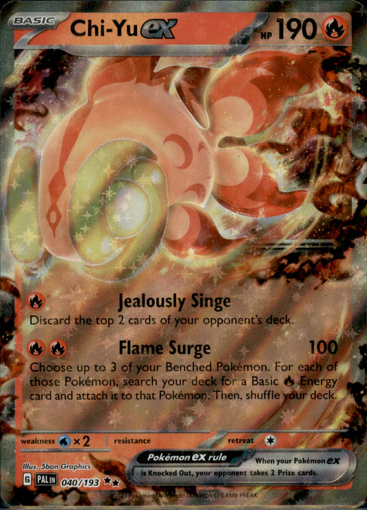 Chi-Yu ex Double Rare SV02: Paldea Evolved 040/193 NM