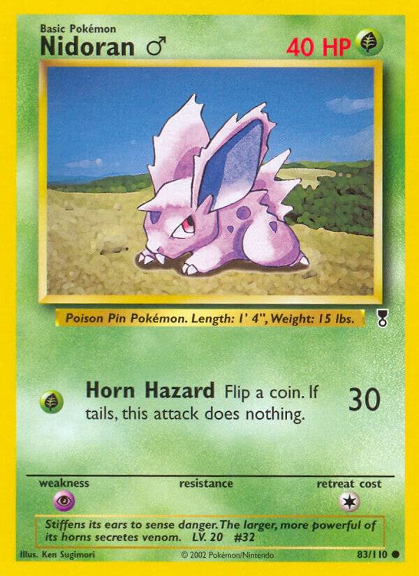 Nidoran M Legendary Collection Reverse Holo 083/110 - NM Graded TCG 8 (Back)