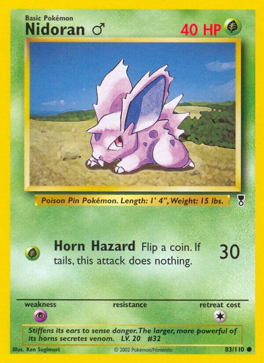 Nidoran M Legendary Collection Reverse Holo 083/110 - NM Graded TCG 8 (Back)