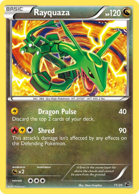 Rayquaza Holo Rare Dragon Vault 11/20 NM (Back)