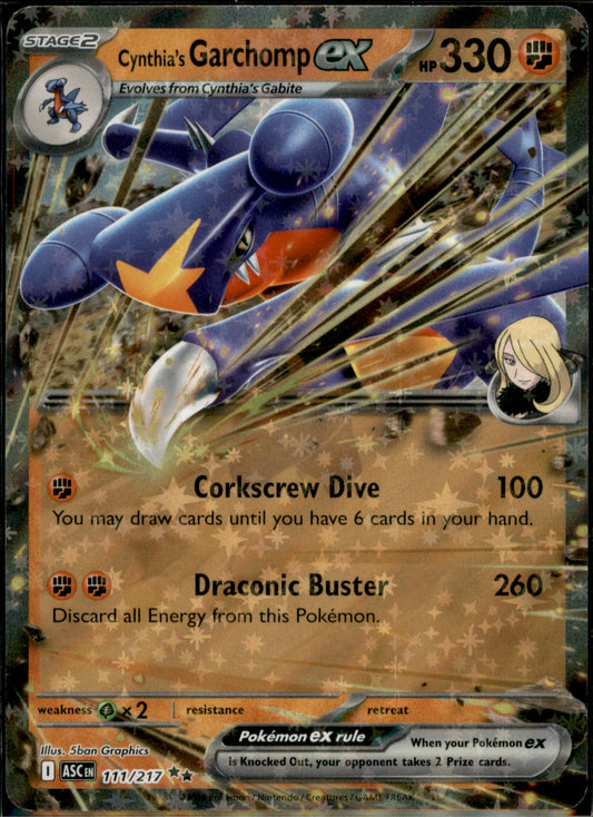Cynthia's Garchomp ex Double Rare SV10: Destined Rivals 104/182 NM