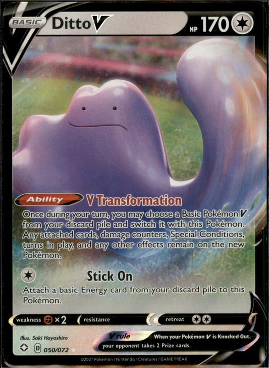 Ditto V Ultra Rare Shining Fates 050/072 NM