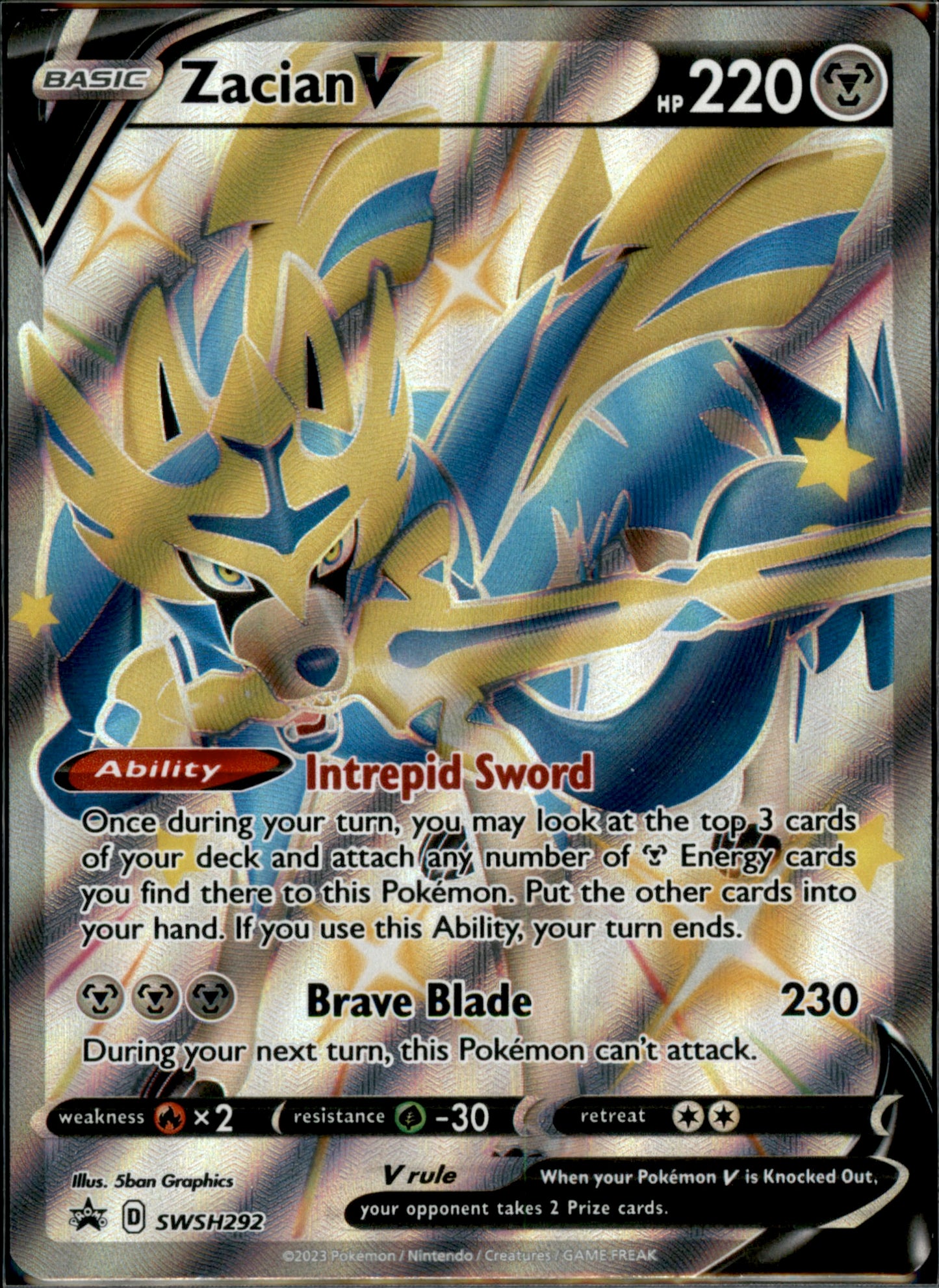 Zacian V (Shiny) - Promo SWSH: Sword & Shield Promo Cards SWSH292 NM