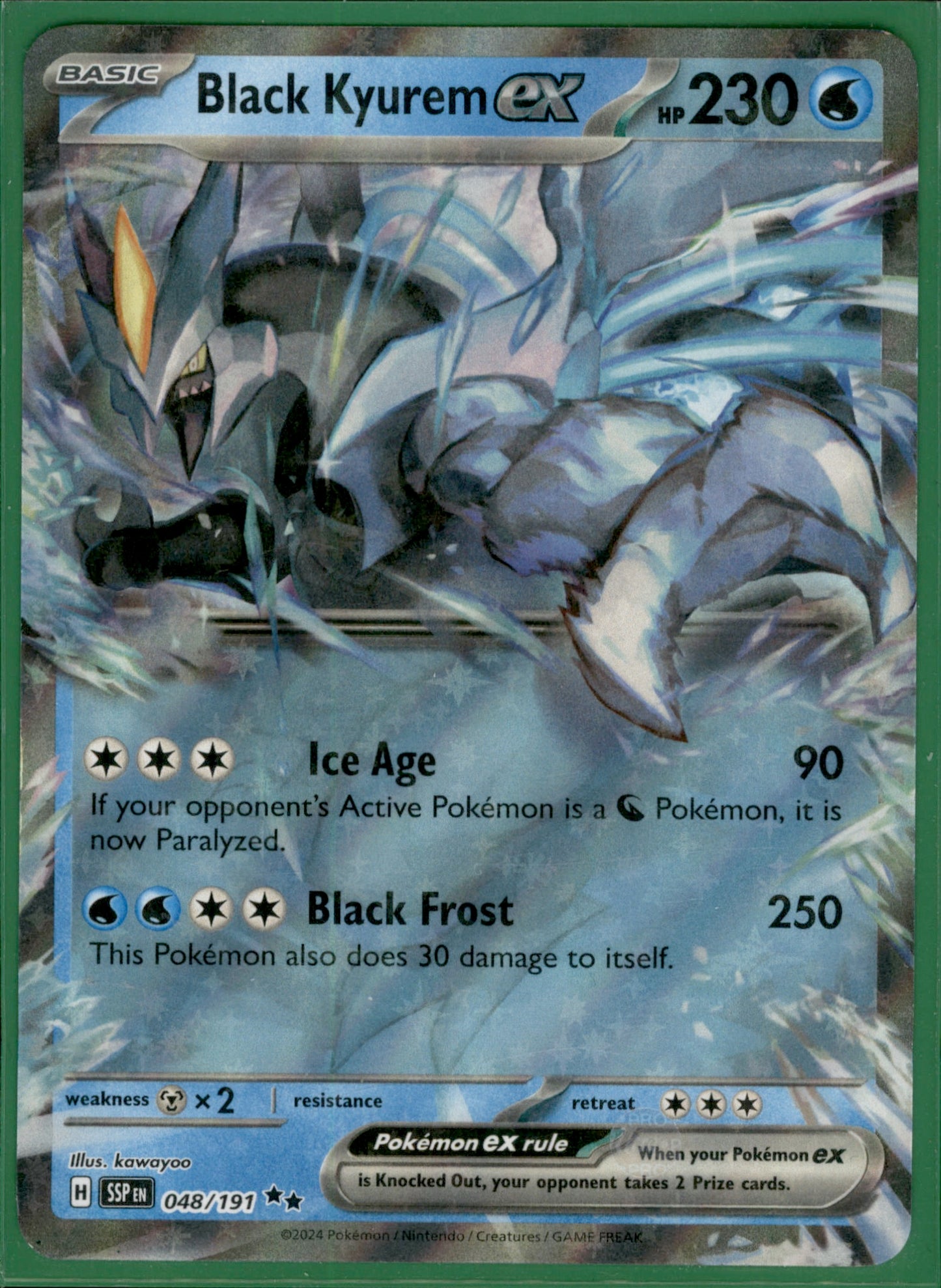 Black Kyurem ex Double Rare SV08: Surging Sparks 048/191 NM