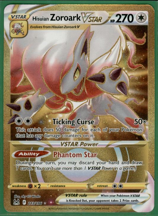Hisuian Zoroark VSTAR (213) (Secret) Secret Rare SWSH11: Lost Origin 213/196 NM