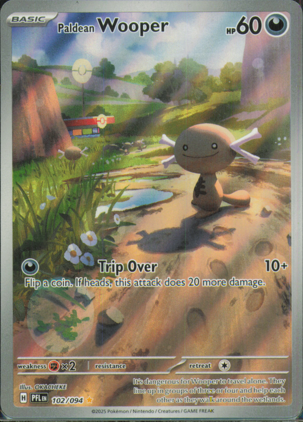 Paldean Wooper Illustration Rare ME02: Phantasmal Flames 102/094 NM