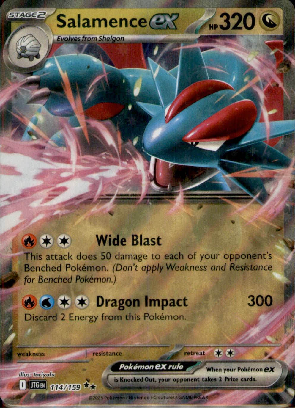 Salamence ex - Double Rare SV09: Journey Together 114/159 NM