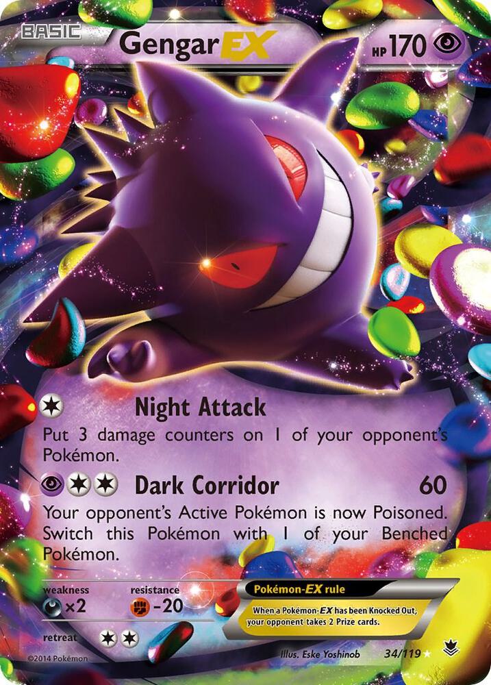 Gengar EX Ultra Rare XY - Phantom Forces 34/119 LP