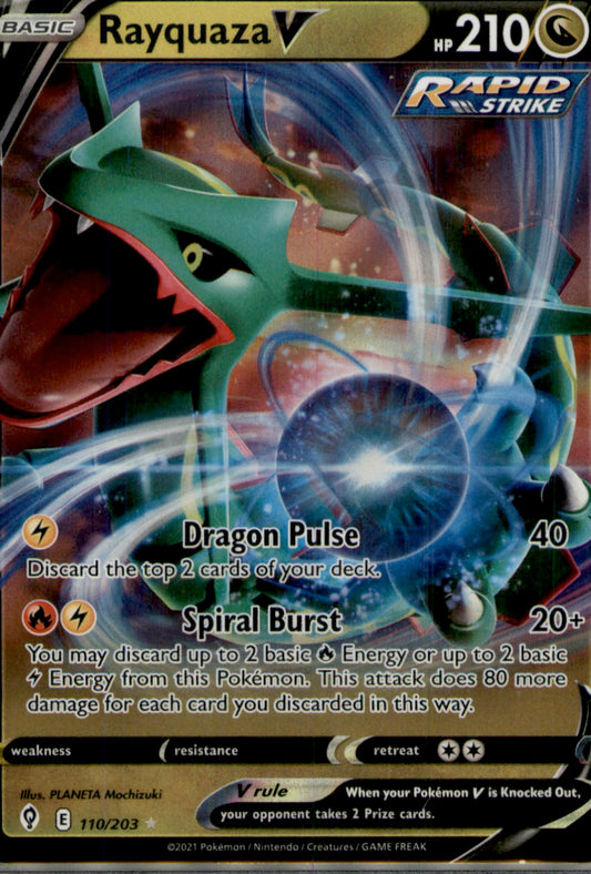 Rayquaza V Ultra Rare SWSH07: Evolving Skies 110/203 NM