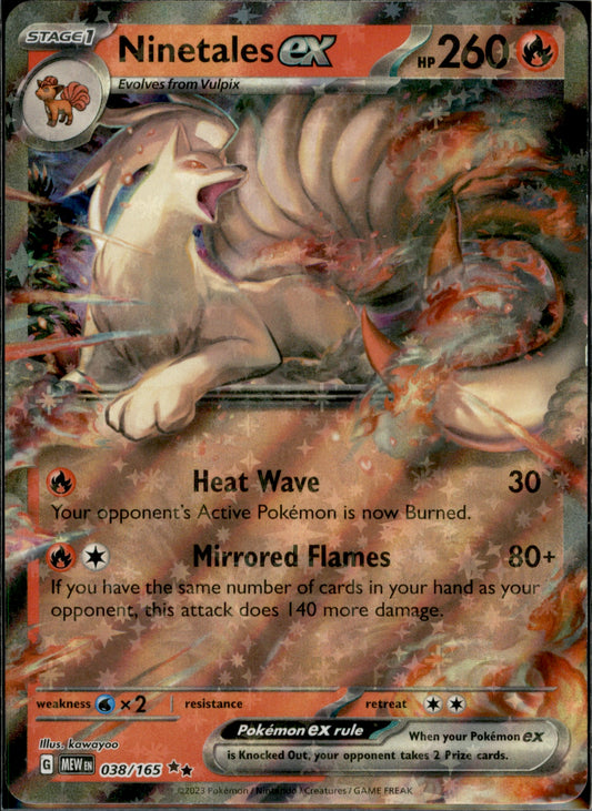 Ninetales ex Double Rare SV: Scarlet & Violet 151 038/165 NM