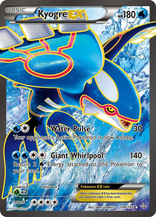 Kyogre EX (148 Full Art) Ultra Rare XY - Primal Clash 148/160 LP
