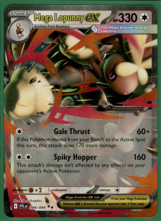 Mega Lopunny ex - Double Rare ME02: Phantasmal Flames 084/094 NM