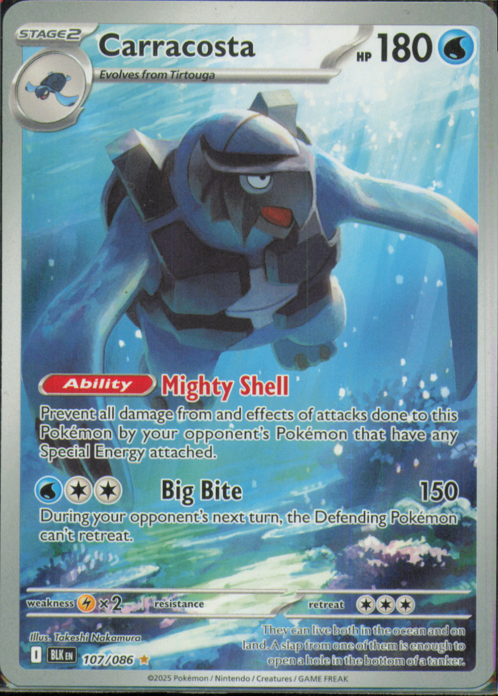 Carracosta Illustration Rare SV: Black Bolt 107/086 NM