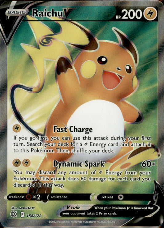 Raichu V (Full Art) Ultra Rare SWSH09: Brilliant Stars 158/172 NM