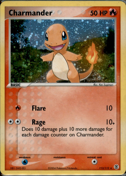 Charmander Secret Rare FireRed & LeafGreen 113/112 LP