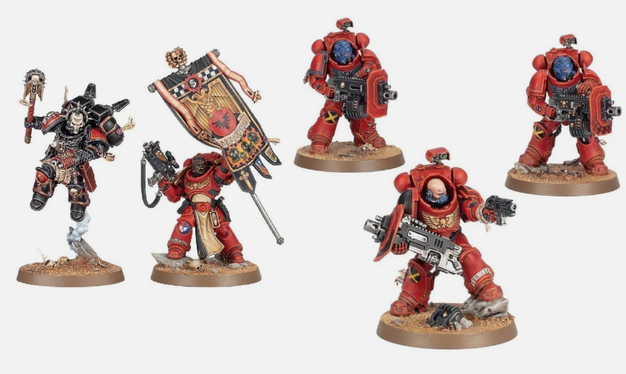 Armageddon - Space Marine Chaplain + Ancient +  Eradicator Squad