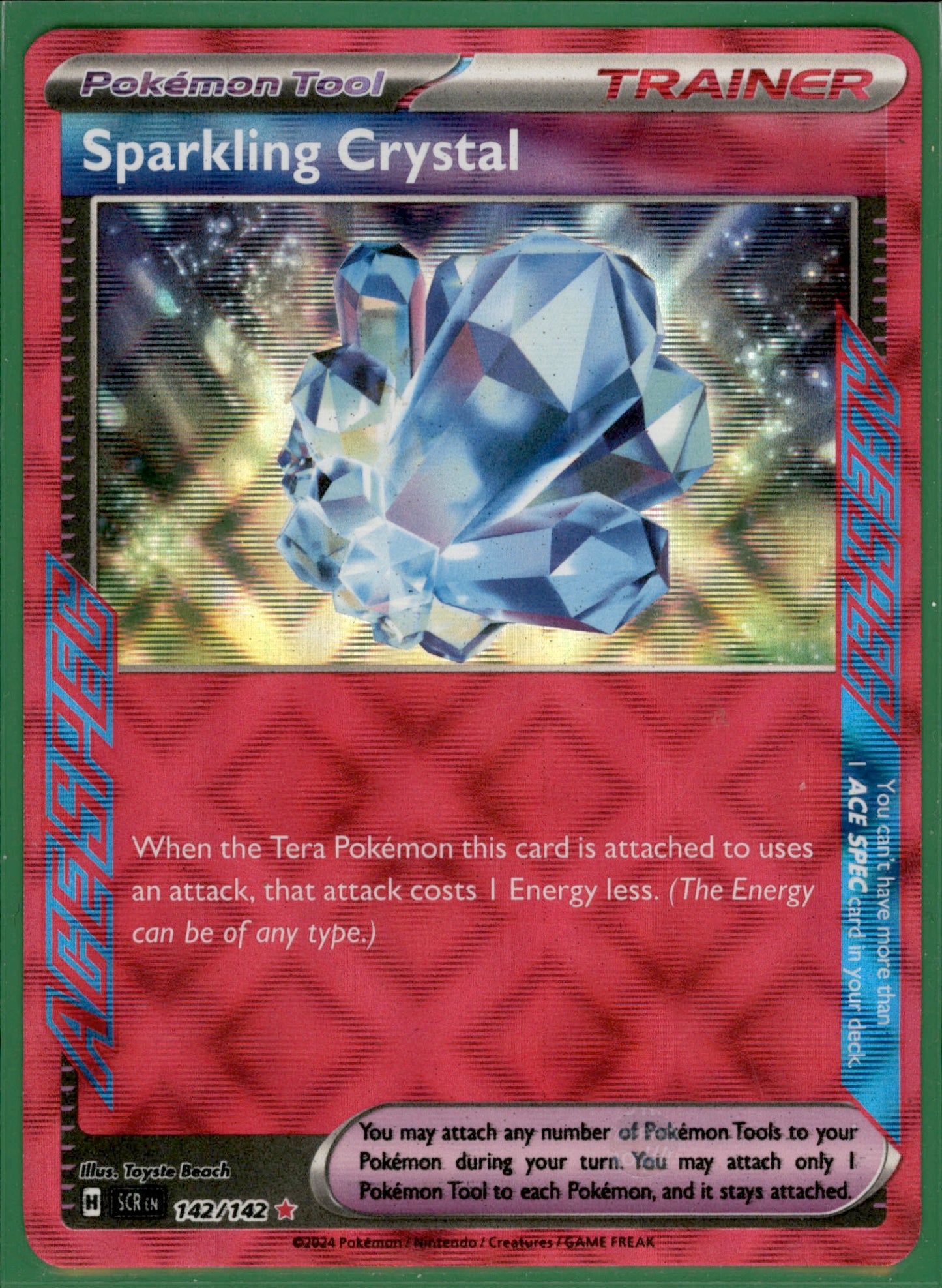 Sparkling Crystal ACE SPEC Rare SV07: Stellar Crown 142/142 NM