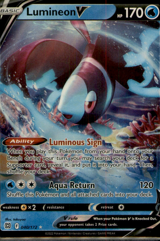Lumineon V Ultra Rare SWSH09: Brilliant Stars 040/172 NM