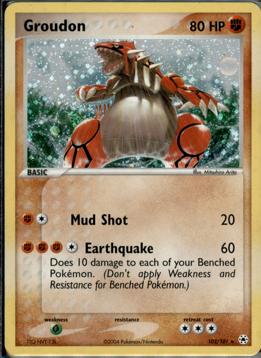 Groudon Secret Rare Hidden Legends 102/101 NM