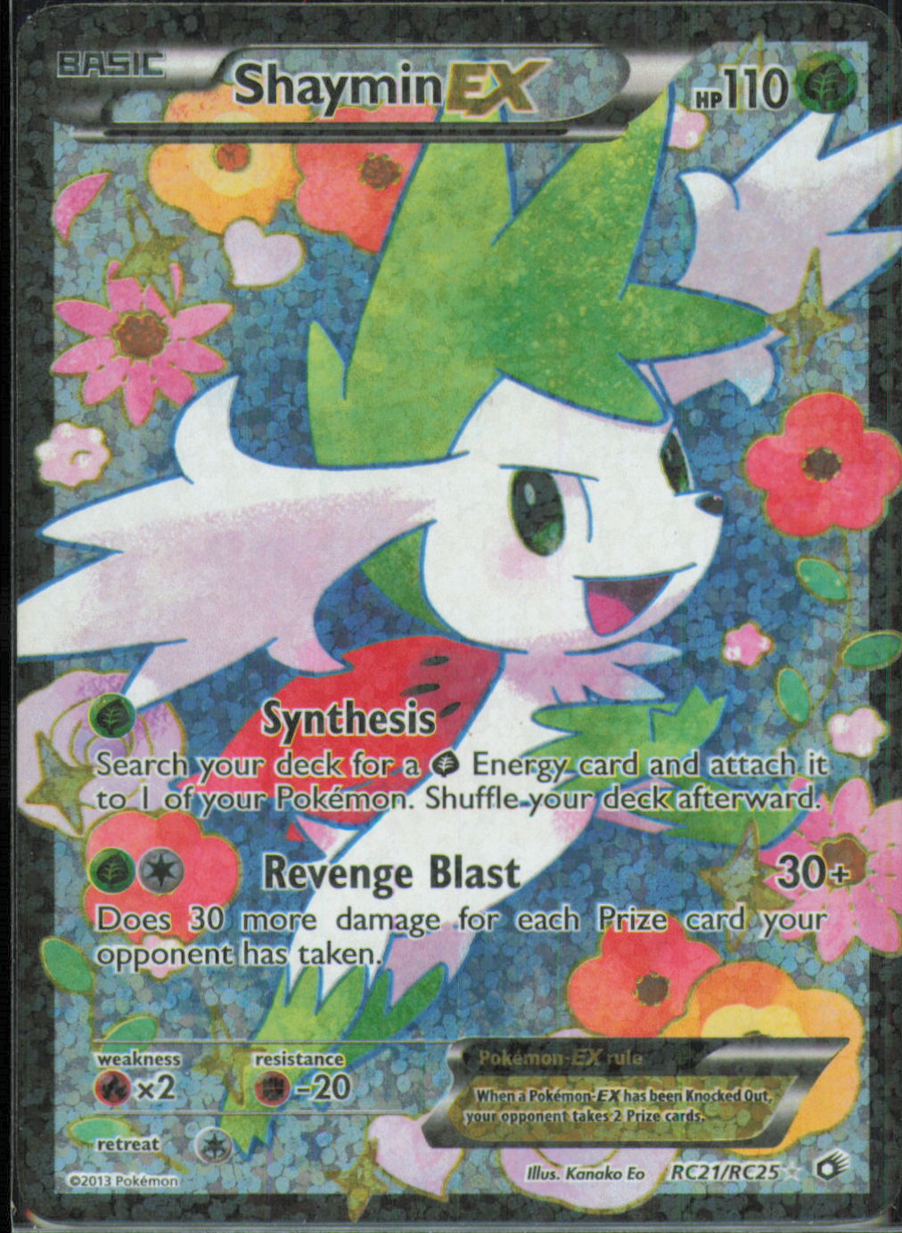 Shaymin EX (Full Art) Legendary Treasures: Radiant Collection RC21/RC25 NM