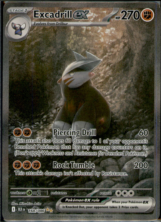 Excadrill ex Special Illustration Rare SV: Black Bolt 168/086 NM