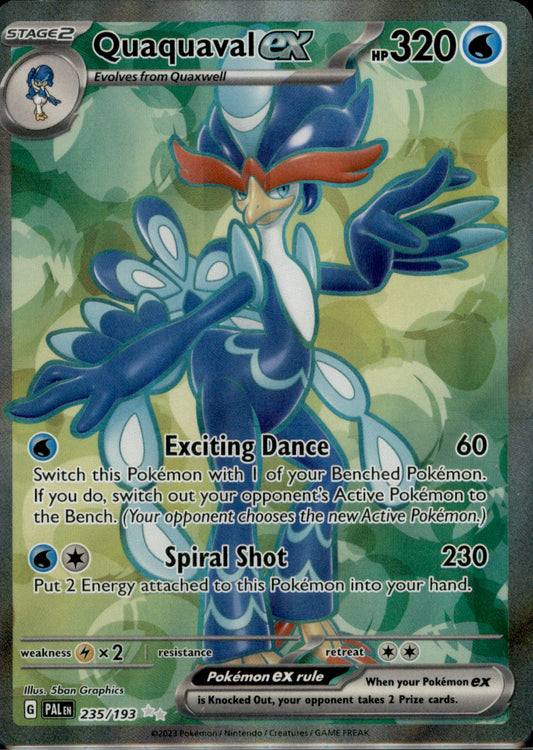 Quaquaval ex Ultra Rare SV02: Paldea Evolved 235/193 NM