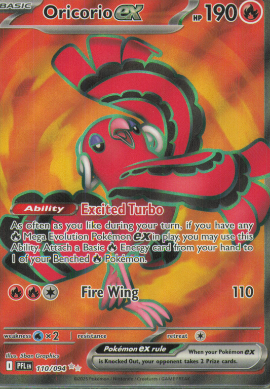 Oricorio ex - Ultra Rare ME02: Phantasmal Flames 110/094 NM