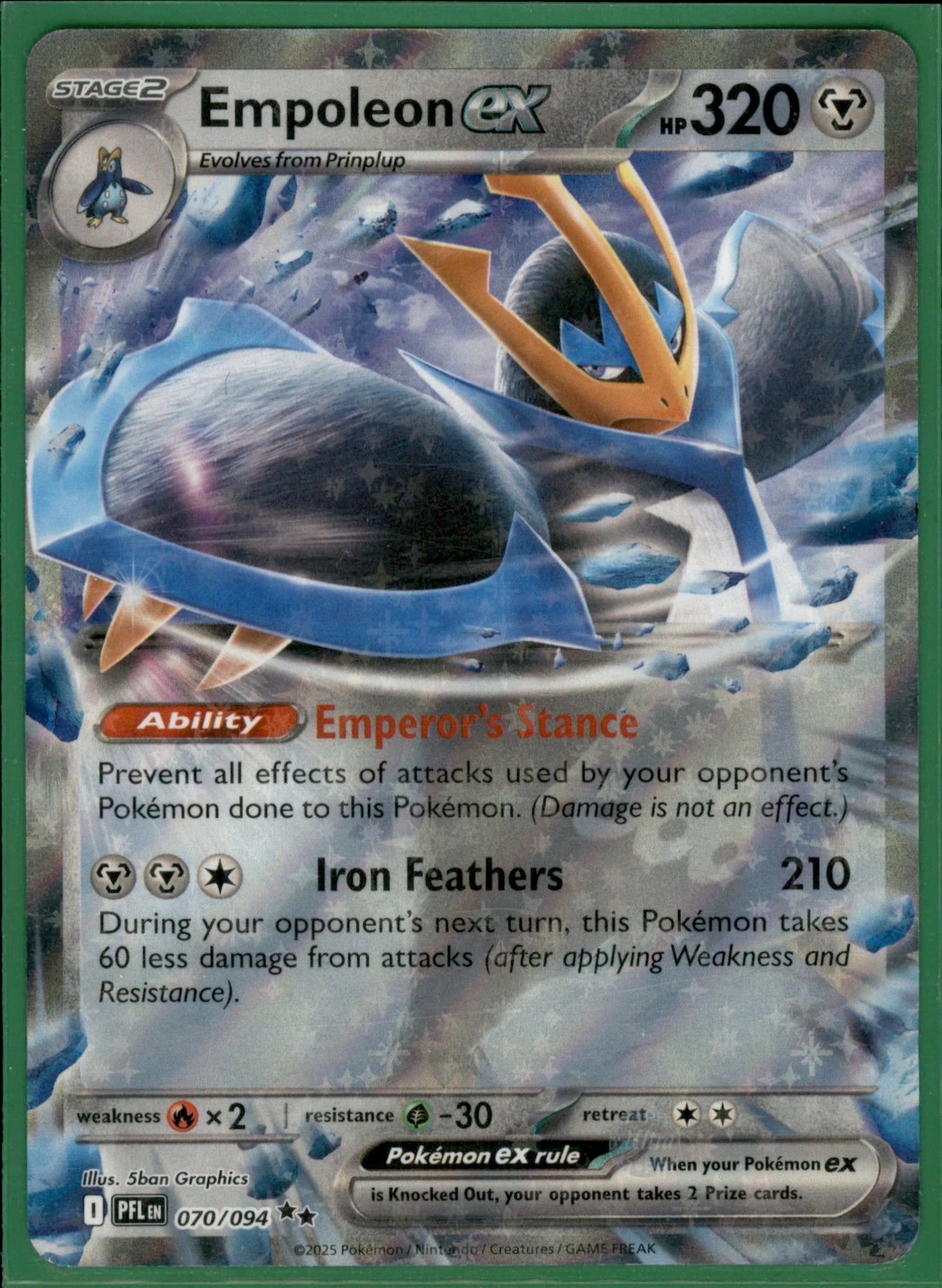 Empoleon ex Double Rare ME02: Phantasmal Flames 070/094 NM