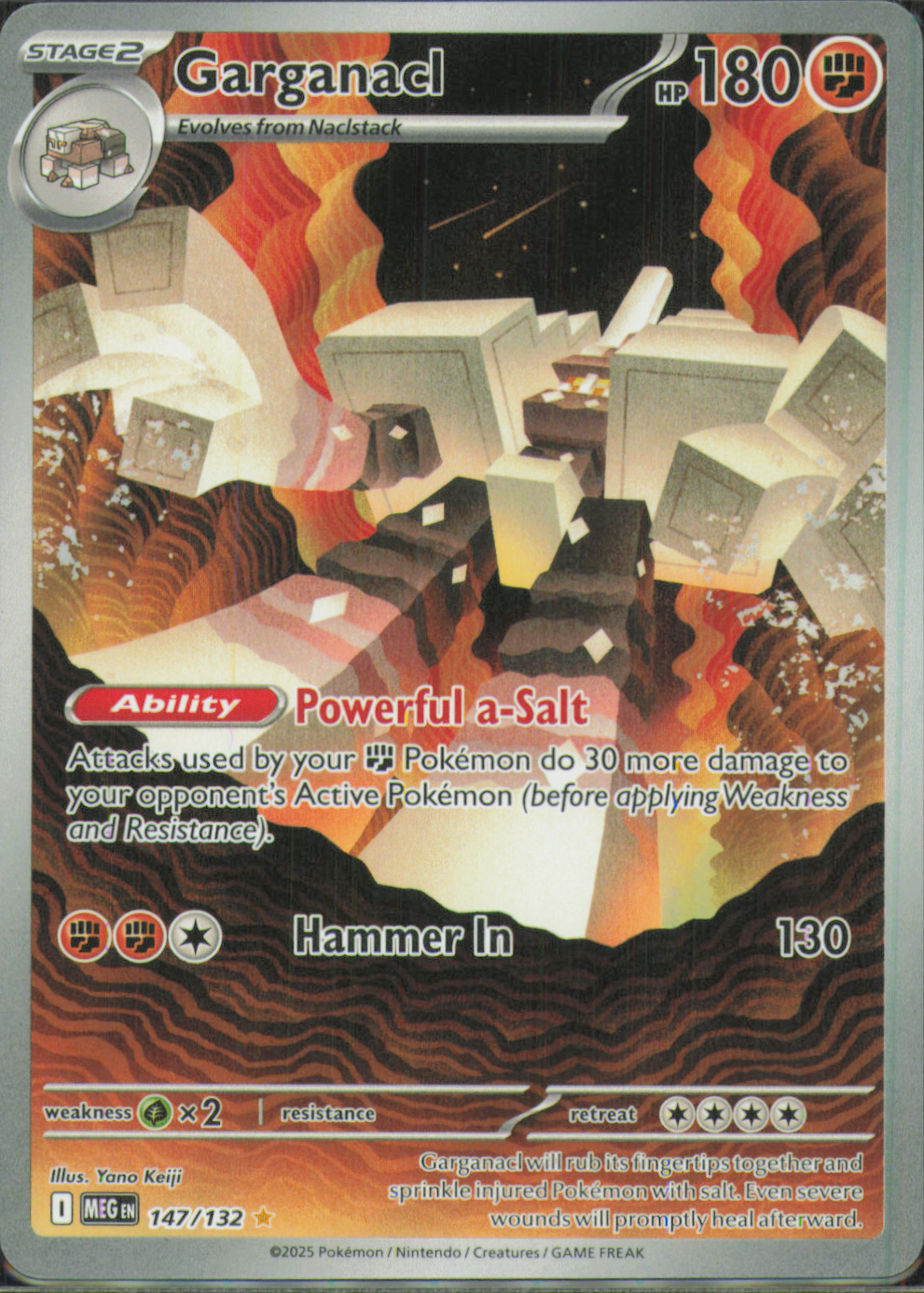 Garganacl Illustration Rare ME01: Mega Evolution 147/132 NM