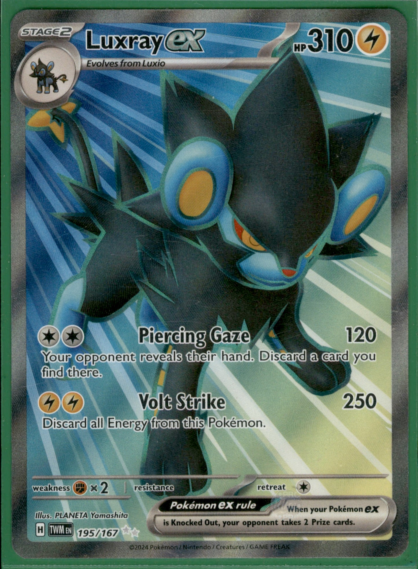 Luxray ex Ultra Rare SV06: Twilight Masquerade 195/167 NM