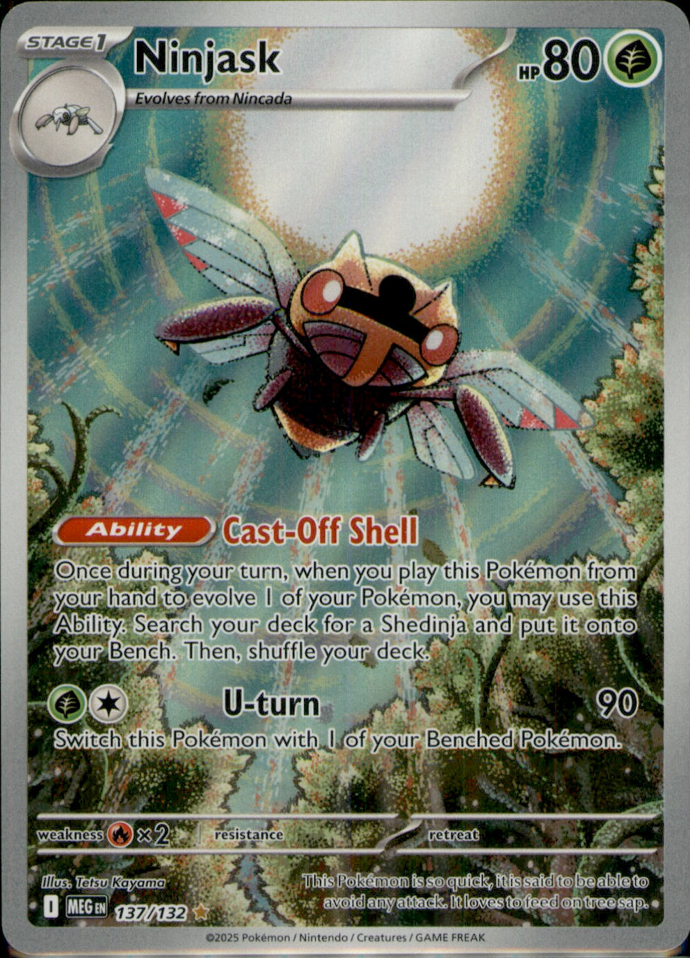 Ninjask Illustration Rare ME01: Mega Evolution 137/132 NM